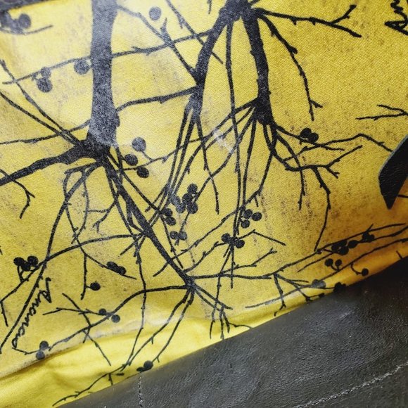 Ananas Black Leather Handbag Purse Handmade NYC Jennifer Baum Lagdameo - Picture 5 of 8